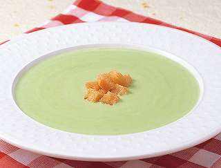 グリーンピースのスープレシピ写真