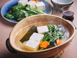 春菊の湯豆腐の写真