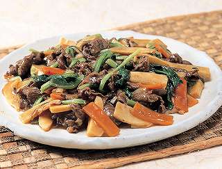 小松菜と牛肉の中華あんかけレシピ写真