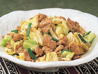 豚肉とキャベツの中華みそ炒めレシピ写真