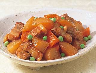 蘿蔔焼肉（豚肉と大根の照り煮）レシピ写真