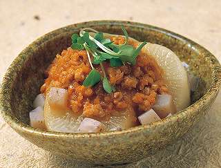 大根とこんにゃくのふろふきレシピ写真