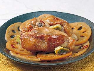 鶏肉とれんこんの炒め煮レシピ写真