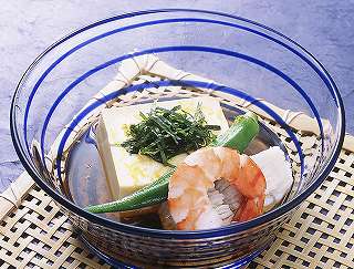 卵豆腐の冷やし鉢レシピ写真