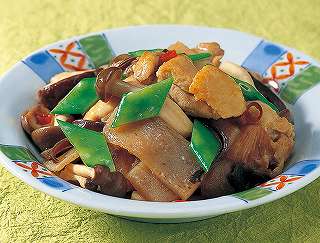 鶏肉とこんにゃくの中華炒め煮レシピ写真