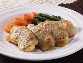 豚肉のアップルロールレシピ写真