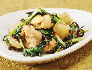 鶏肉とこんにゃくの中華煮レシピ写真