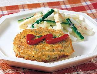 豆腐バーグのチーズピカタレシピ写真