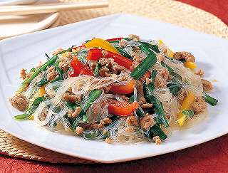 豚ミンチと春雨の炒め物レシピ写真