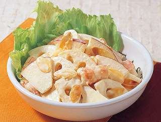 れんこんとえびのサラダレシピ写真