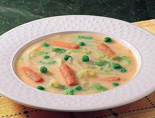 白菜の豆乳スープレシピ写真