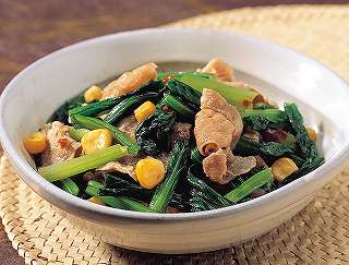 小松菜の中華風和え物レシピ写真