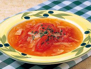 トマトのスープレシピ写真