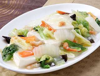 白菜と豆腐の中華風あんかけレシピ写真