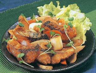 鯖と根菜の中華風漬レシピ写真