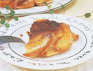 りんごのフライパンケーキレシピ写真