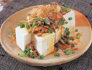 豆腐と納豆のポン酢和えレシピ写真
