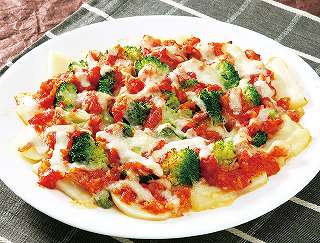 ツナと野菜のピザ風レシピ写真