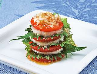 ほたてとトマトの中華風サラダレシピ写真