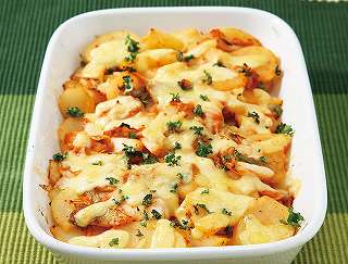じゃがいもとキムチのグラタンレシピ写真