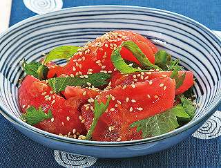 トマトのおひたしレシピ写真