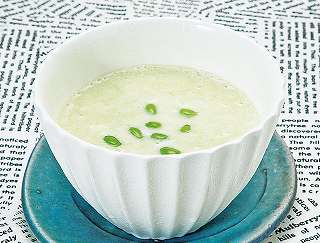 枝豆と豆乳の冷たいスープレシピ写真