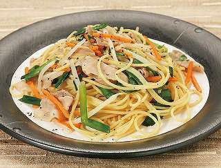 中華風焼きスパゲッティレシピ写真