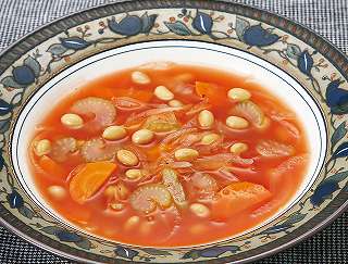 大豆と野菜のスープレシピ写真