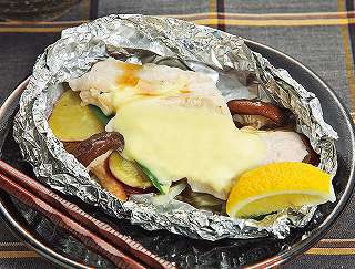 鶏肉の包み蒸しレシピ写真