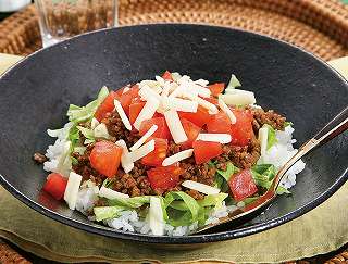 タコライス風ご飯レシピ写真