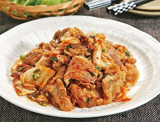 豚肉のキムチ炒めレシピ写真