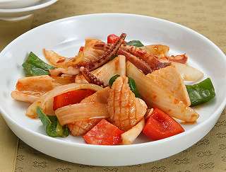 いかのコチュジャン炒めレシピ写真