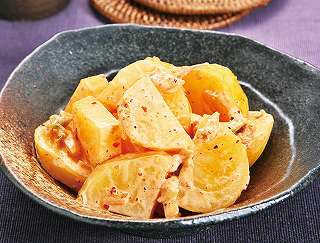 じゃがいものキムチマヨネーズレシピ写真