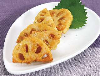 れんこんのマヨカレー焼きレシピ写真