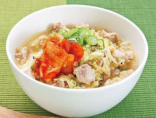 鶏肉のスープご飯レシピ写真