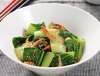 チンゲン菜の中華和えレシピ写真