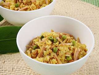 カレー味の納豆ご飯レシピ写真