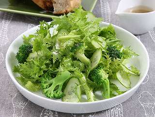 わさび菜のグリーンサラダレシピ写真