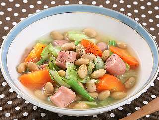 大豆と野菜のスープ煮レシピ写真