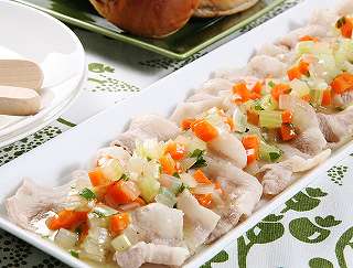 豚肉の香味野菜ソースレシピ写真
