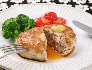 れんこんとひき肉のヘルシーハンバーグレシピ写真