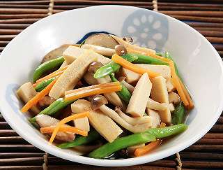 高野豆腐の五色炒め煮レシピ写真