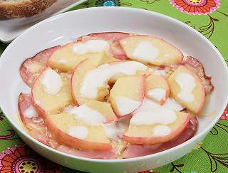ハムとりんごのソテーレシピ写真