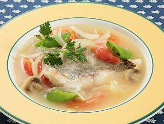 鯛と野菜のスープ煮レシピ写真