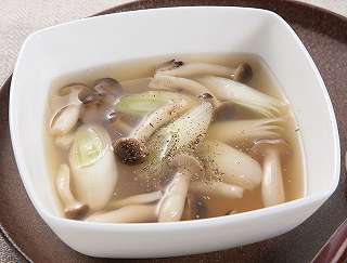 長ねぎと生姜のスープレシピ写真