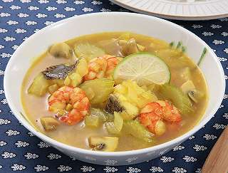 えびと鯛のスープカレーレシピ写真
