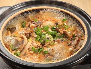 あさりと豆腐の韓国風鍋レシピ写真