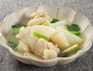 かぶと鶏肉の中華スープレシピ写真