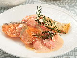 鮭のムニエル トマトソースレシピ写真