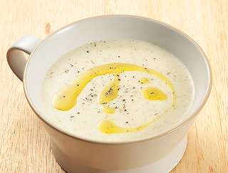 セロリとじゃがいもの冷たいスープレシピ写真
